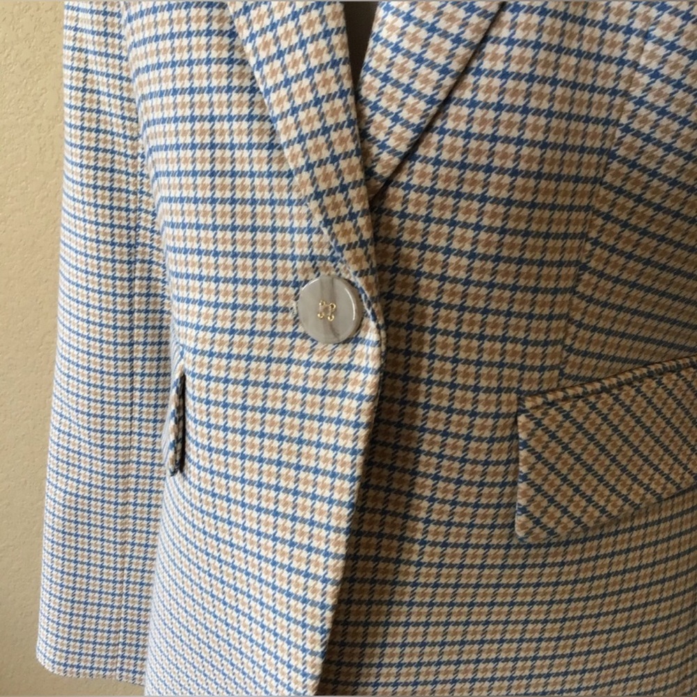 Veronica Beard Cutaway Dickey Jacket in Blue Multi, Size 8 - Picture 2 of 11